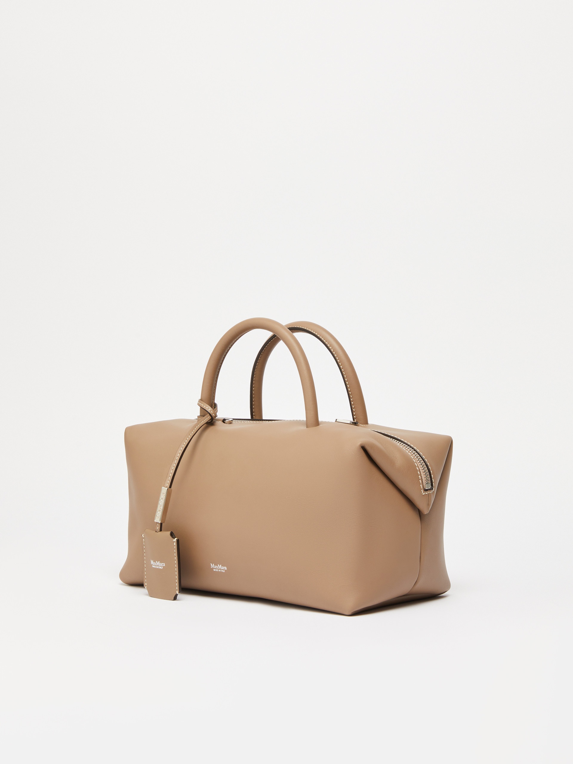 HOLDALLM Medium natural leather bowler bag - 2