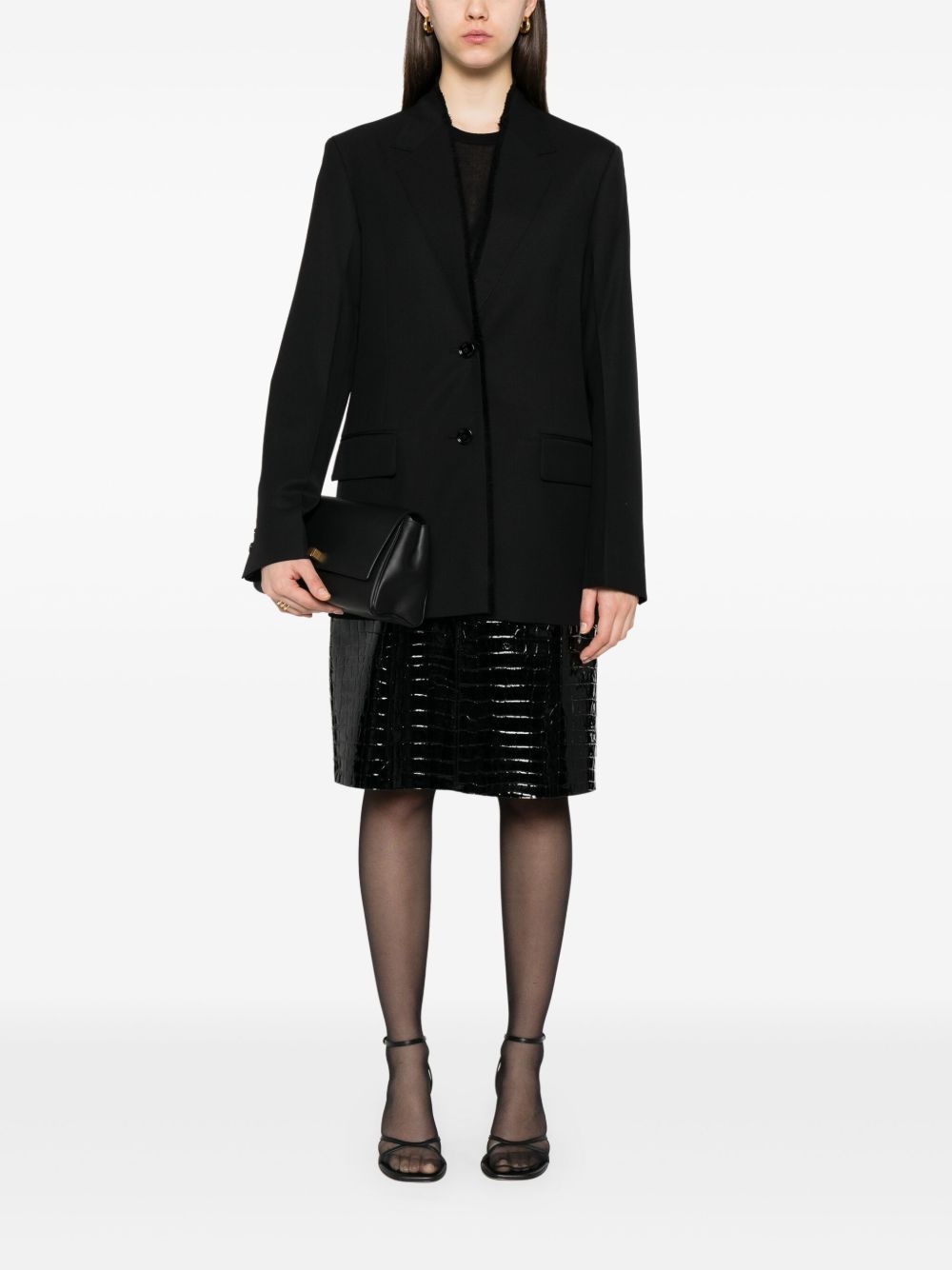 raw-lapel blazer - 2