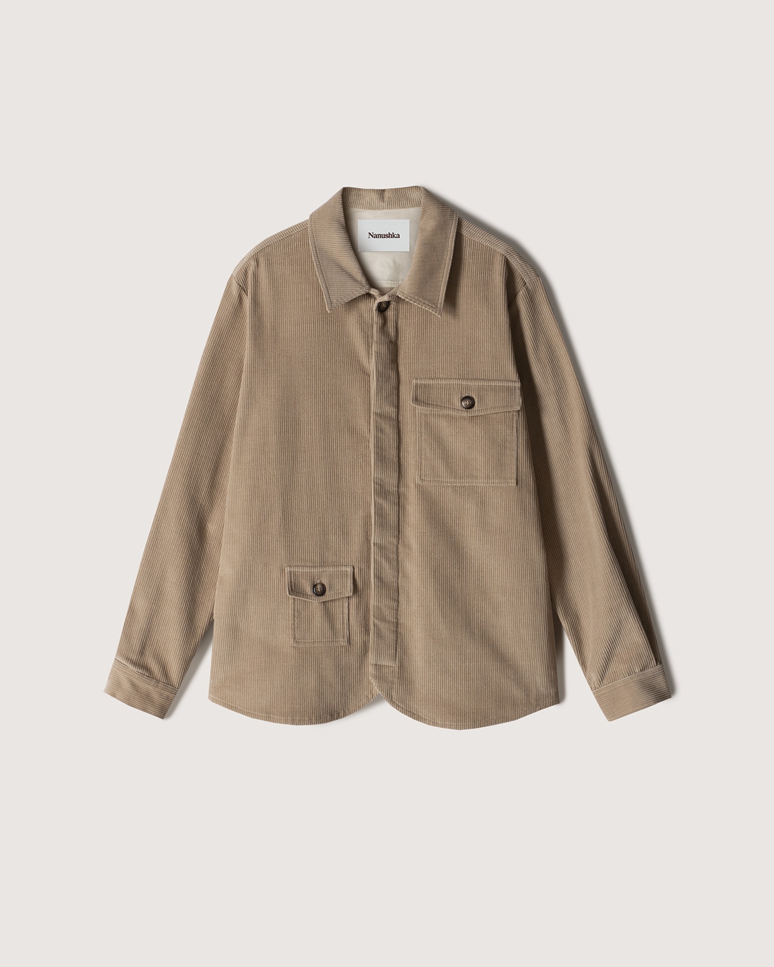 FRED - Corduroy shirt - Cement gray - 1