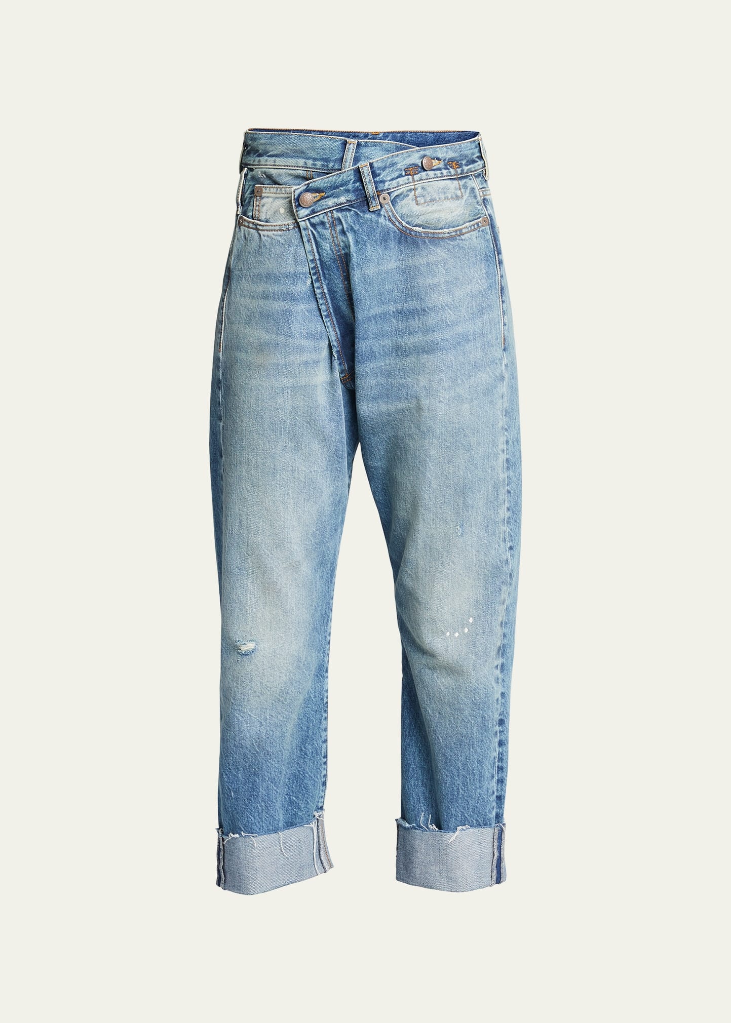 Crossover Cuffed Jeans - 1