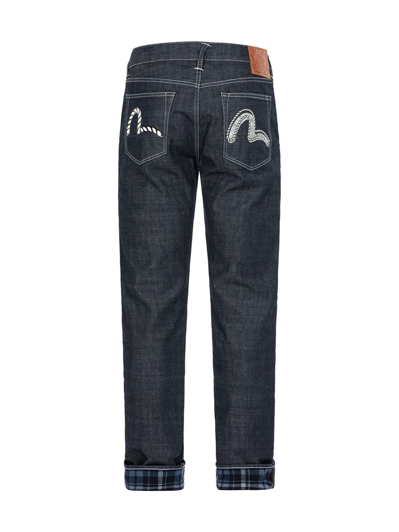 Rope-pattern Seagull Print Carrot Fit Denim Jeans #2017 - 13