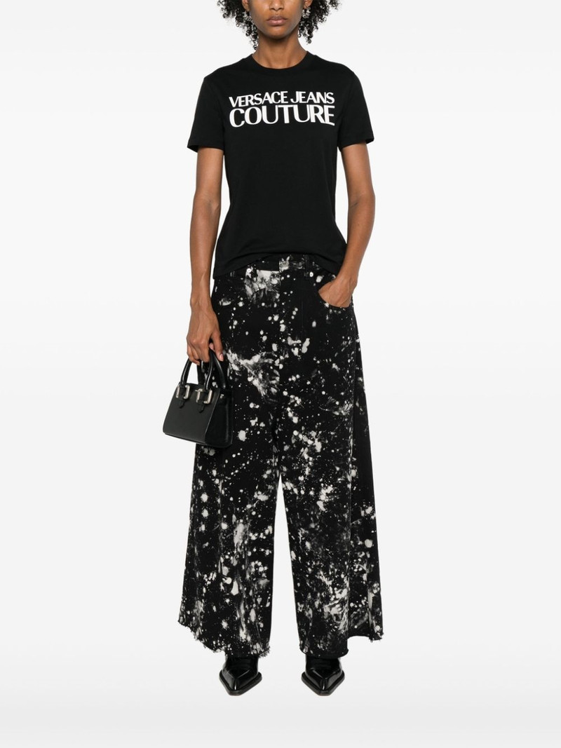 VERSACE JEANS COUTURE rubberised-logo cotton T-shirt outlook