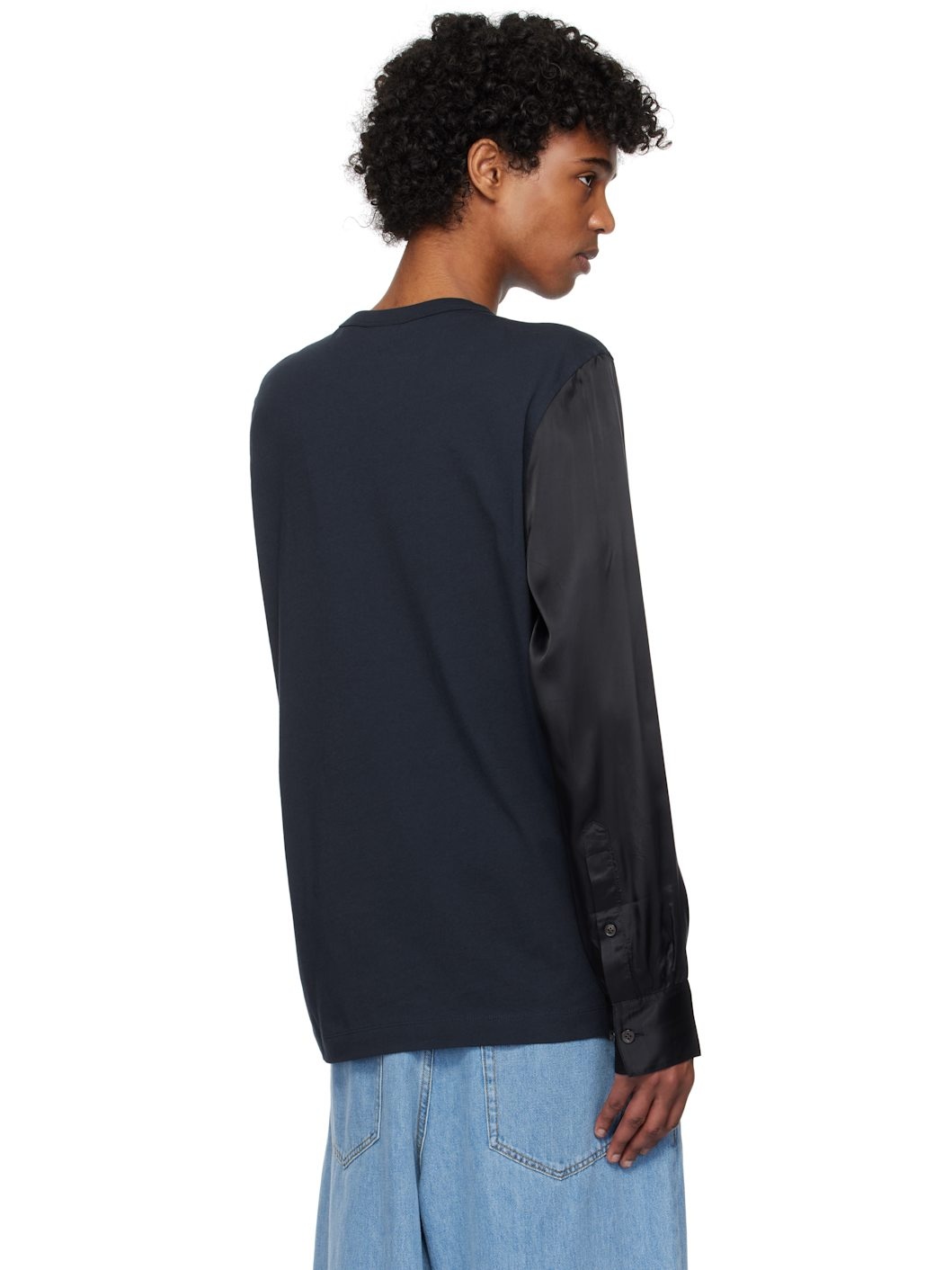 Navy Paneled T-shirt - 3