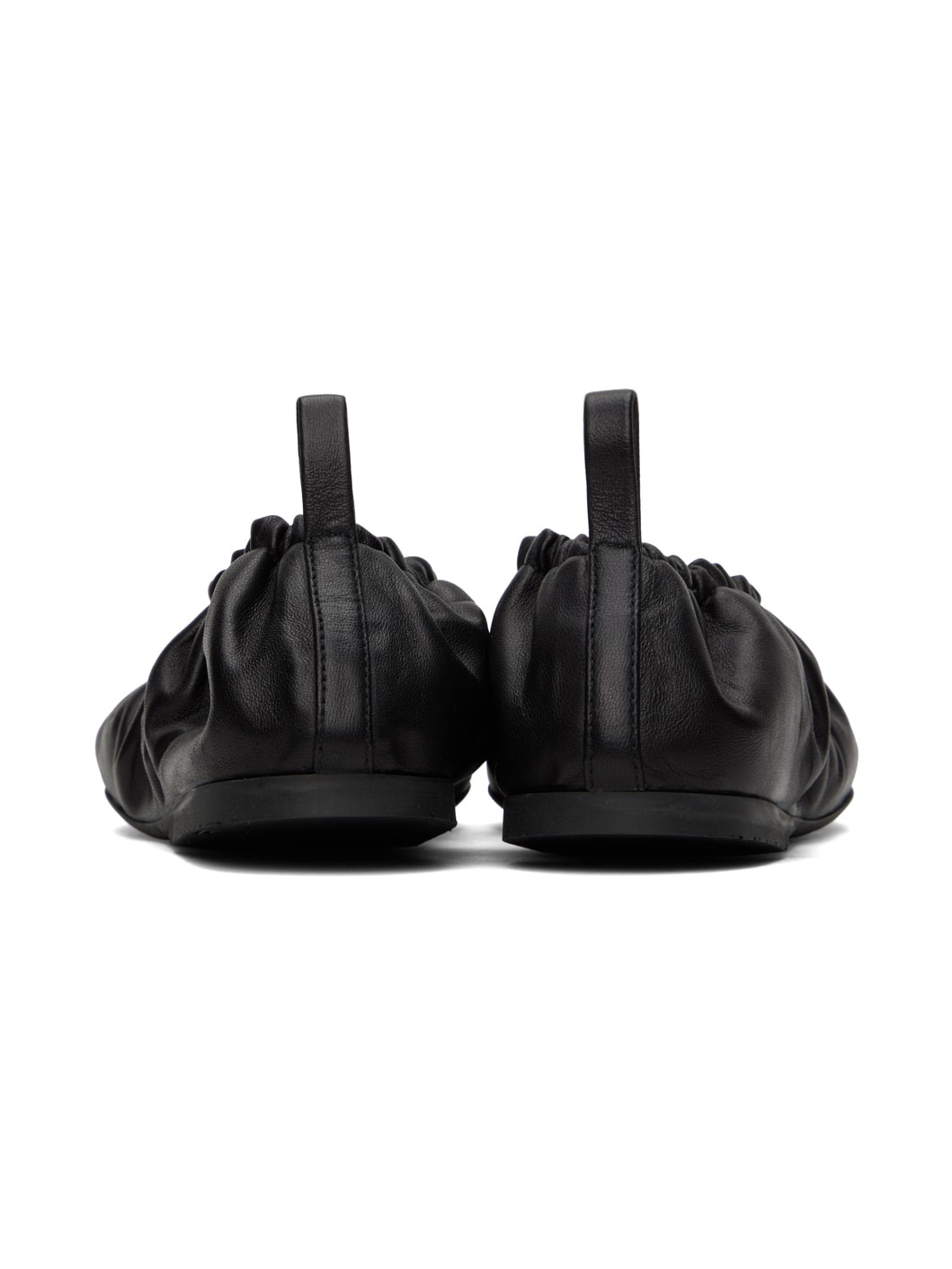 Black Buckle Ballerina Flats - 2