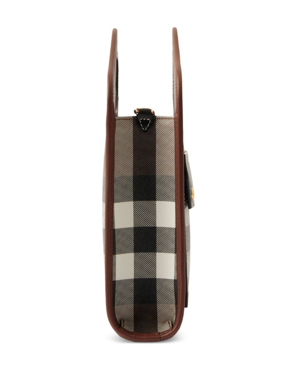 mini checkered leather tote bag - 3