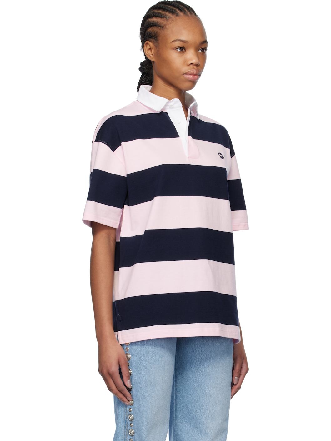 Pink & Blue Striped Polo - 2