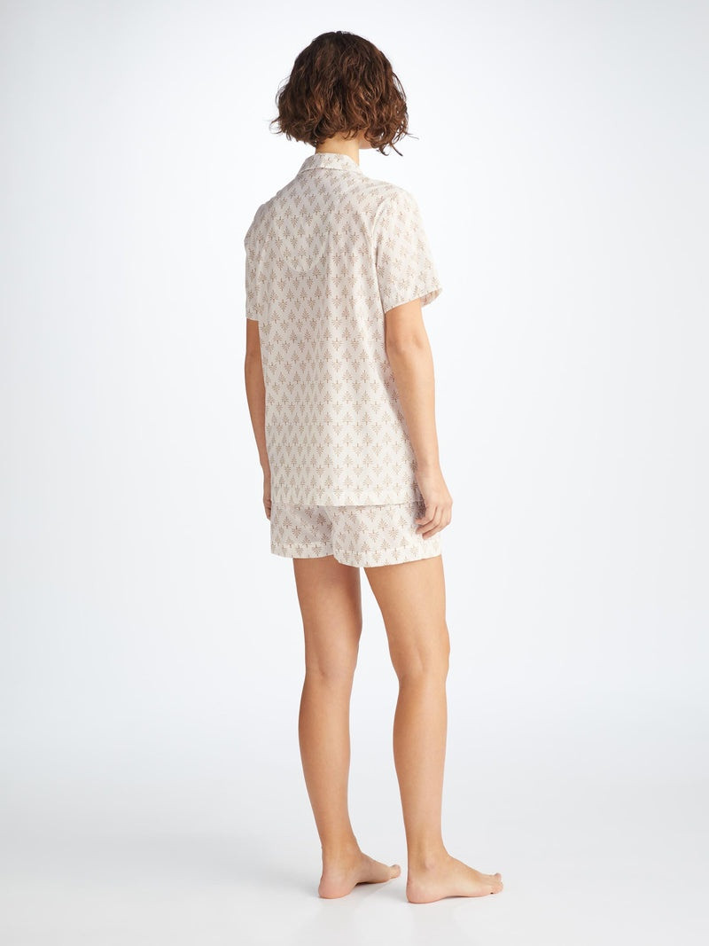 Women's Short Pajamas Nelson 101 Cotton Batiste White 4