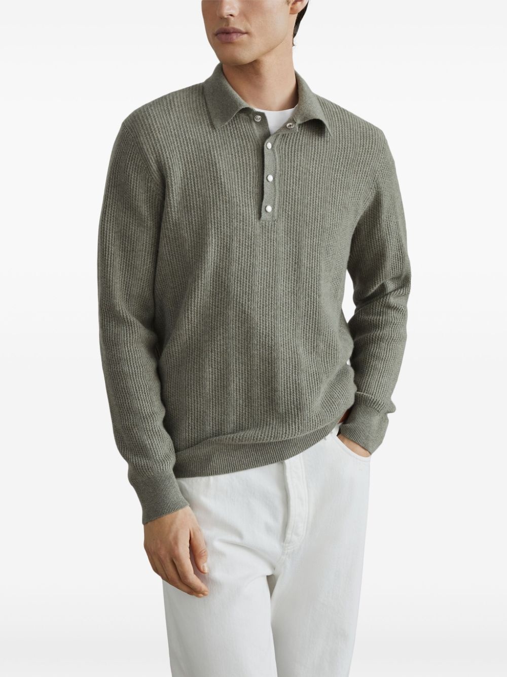 knitted polo shirt - 3