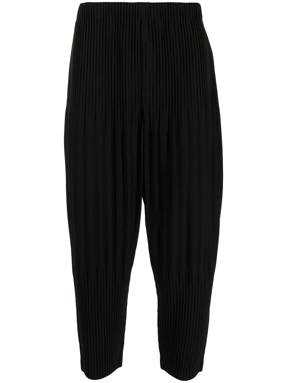 pleated tapered-leg trousers - 1