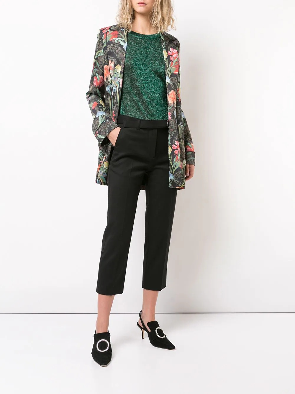 floral belted jacket - 2