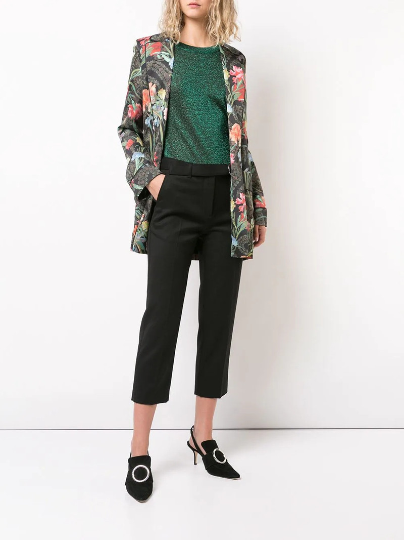 Off-White floral belted jacket outlook