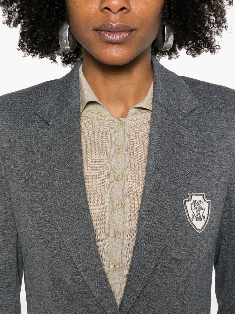 badge-detail blazer - 5
