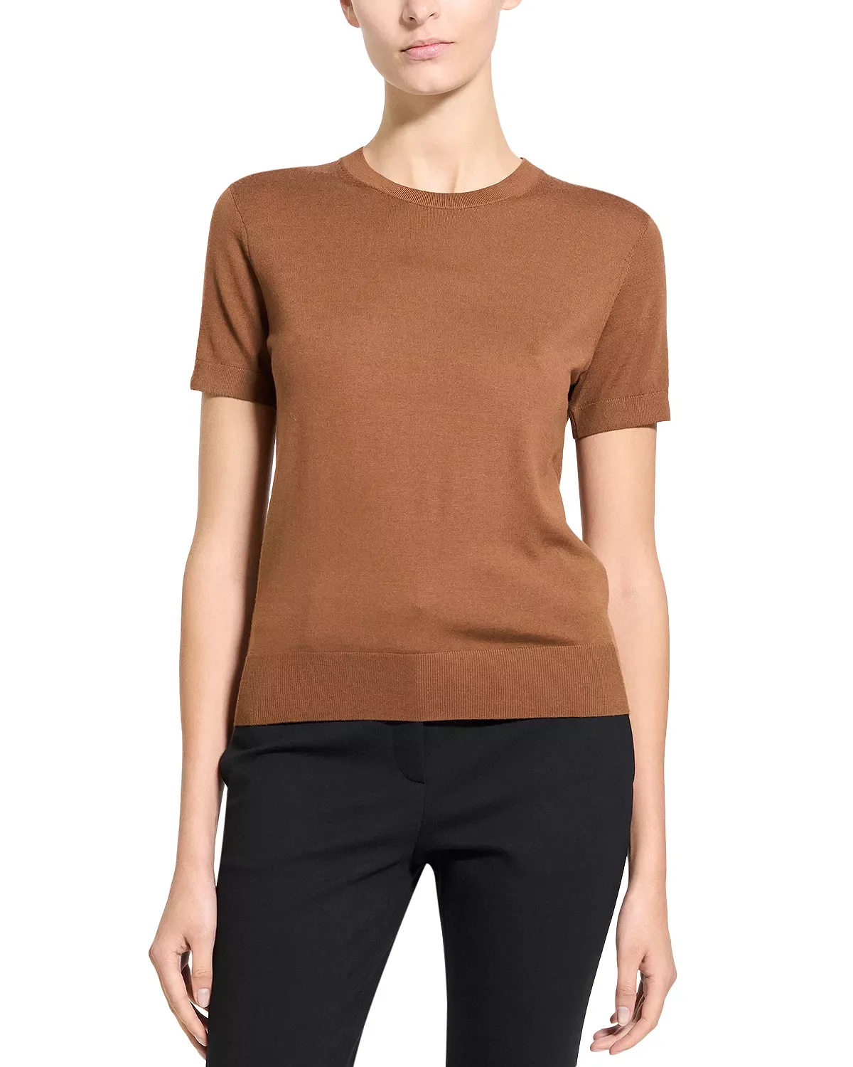Lightweight Wool Short Sleeve Top - 1