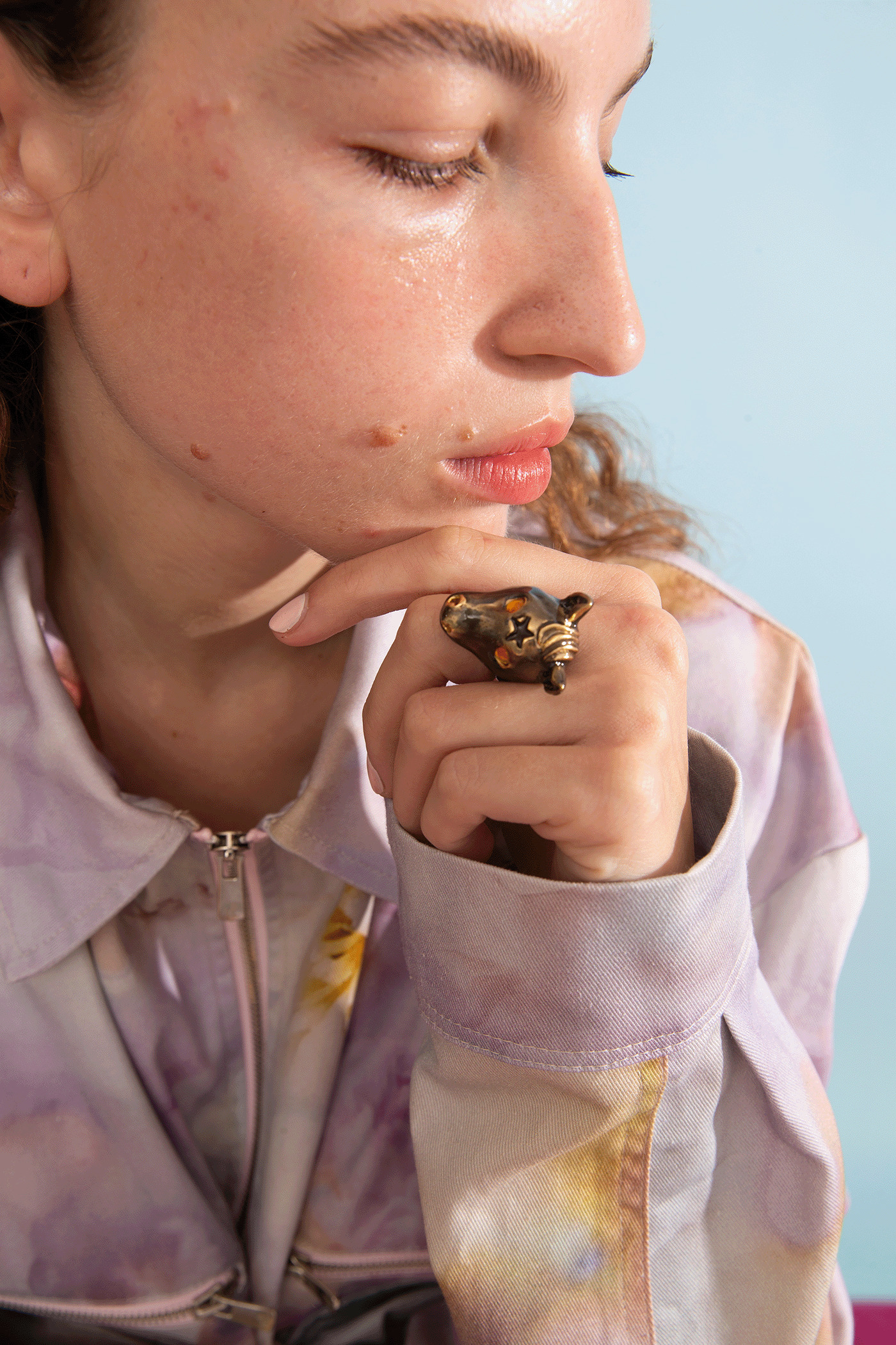 ANTIQUE GOLD BABY PONY RING - 3