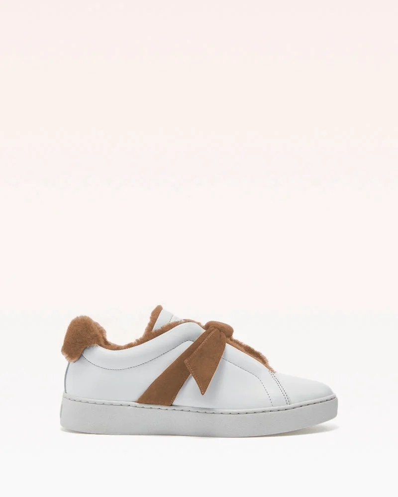 CLARITA SNEAKER SHEARLING COGNAC - 1