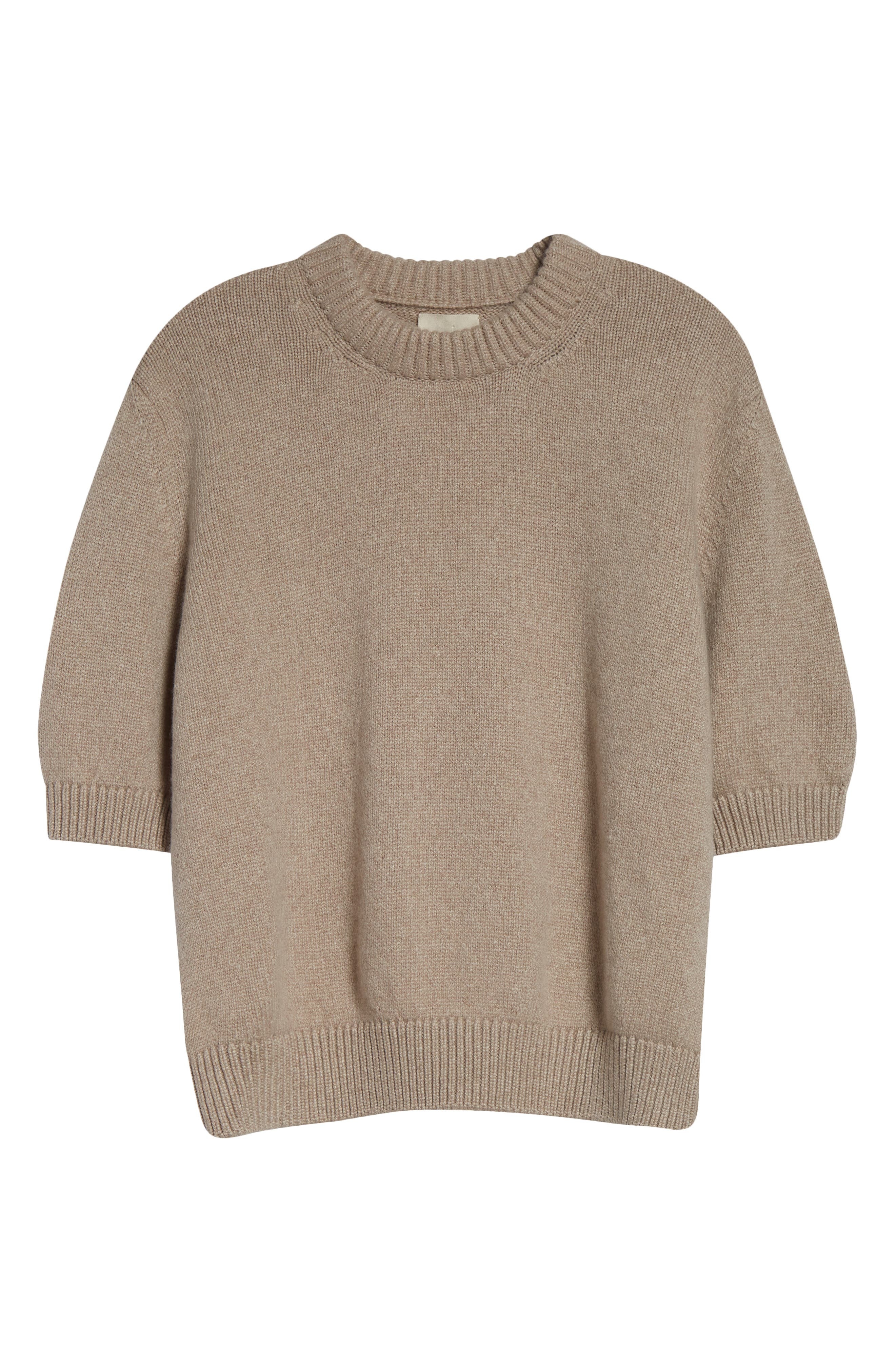 Khaite Davin Short Sleeve Cashmere Sweater in Putty at Nordstrom - 5