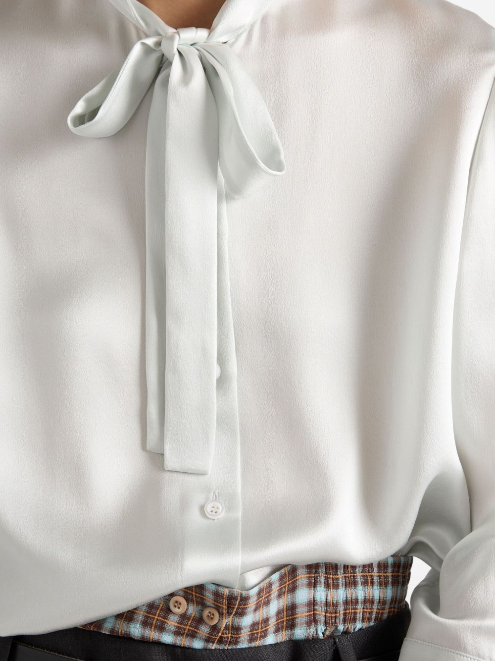 pussy-bow silk shirt - 5