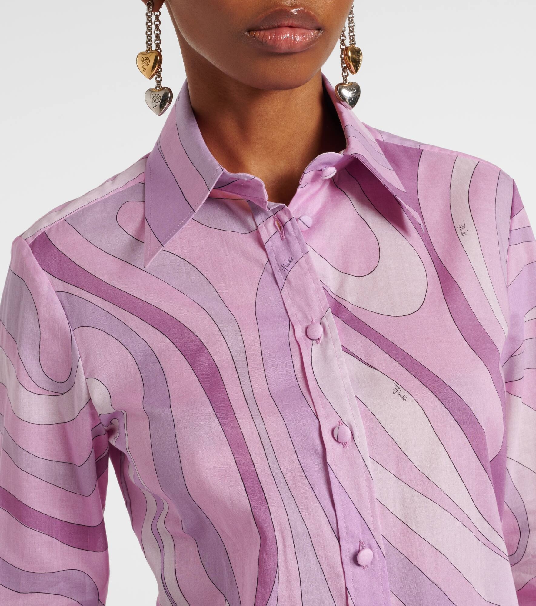Orchidee cotton muslin shirt - 5