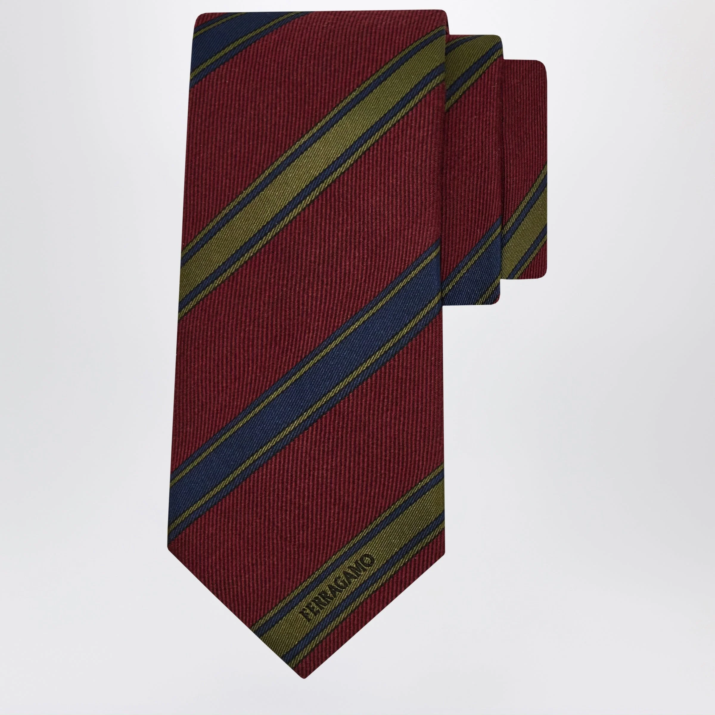 Bordeaux/Red Regimental Jacquard Tie - 1