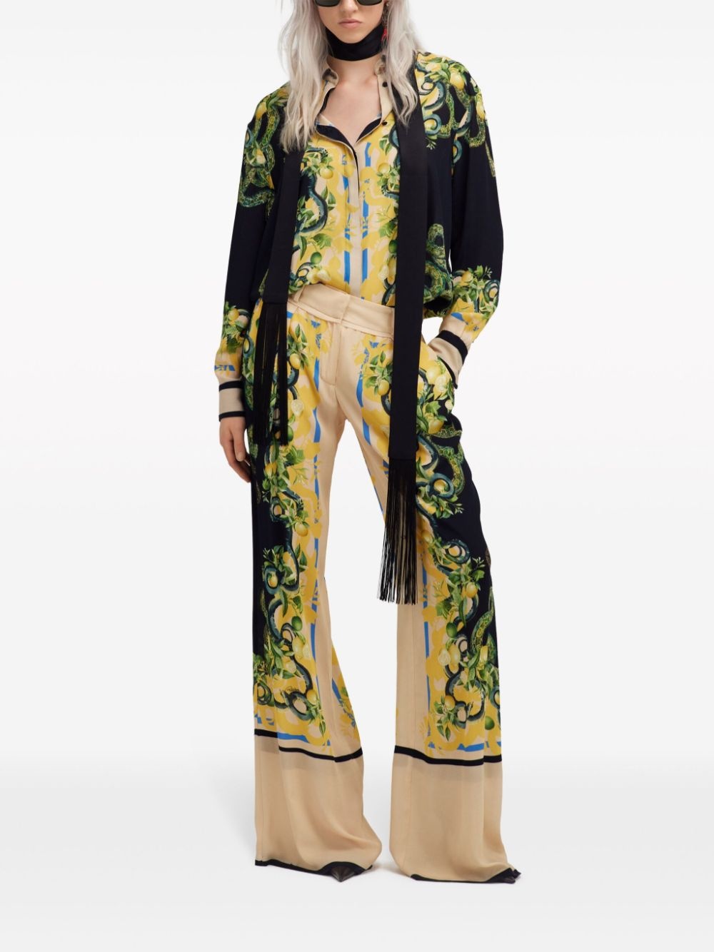 floral-print straight-leg trousers - 2