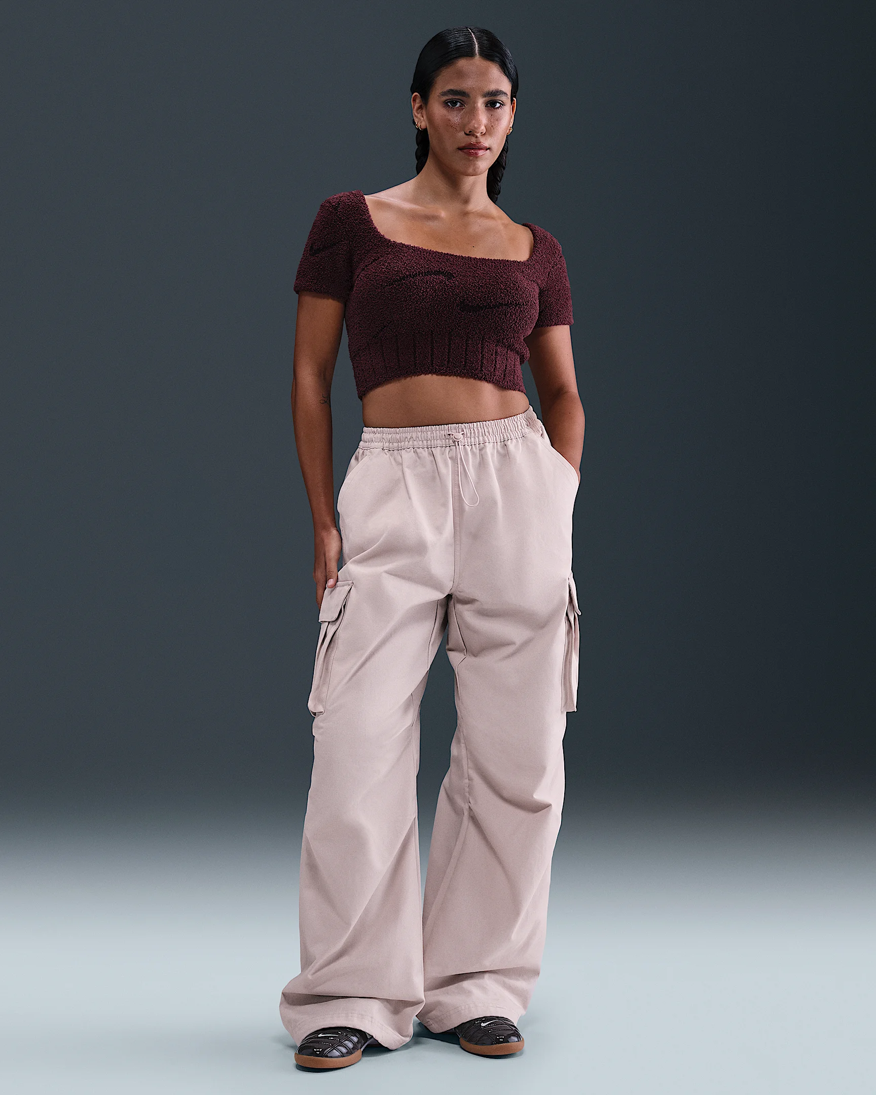 Nike Sportswear Women's Mid-Rise Oversized Woven Cargo Pants - 1