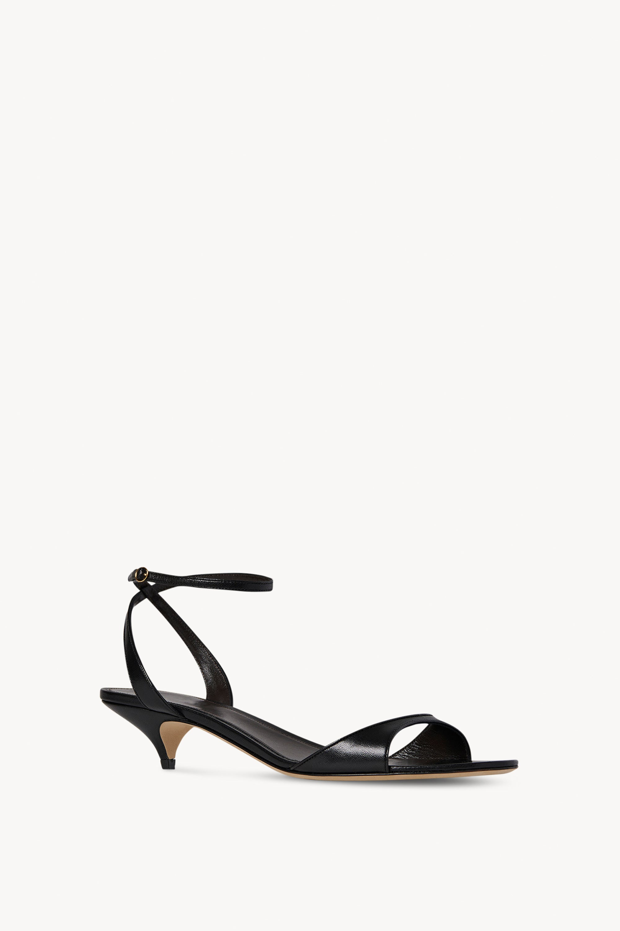 Vika Ankle Strap Kitten Heel in Leather - 2