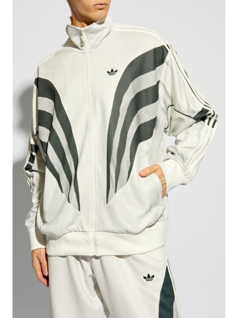 3-Stripes-print track jacket - 3