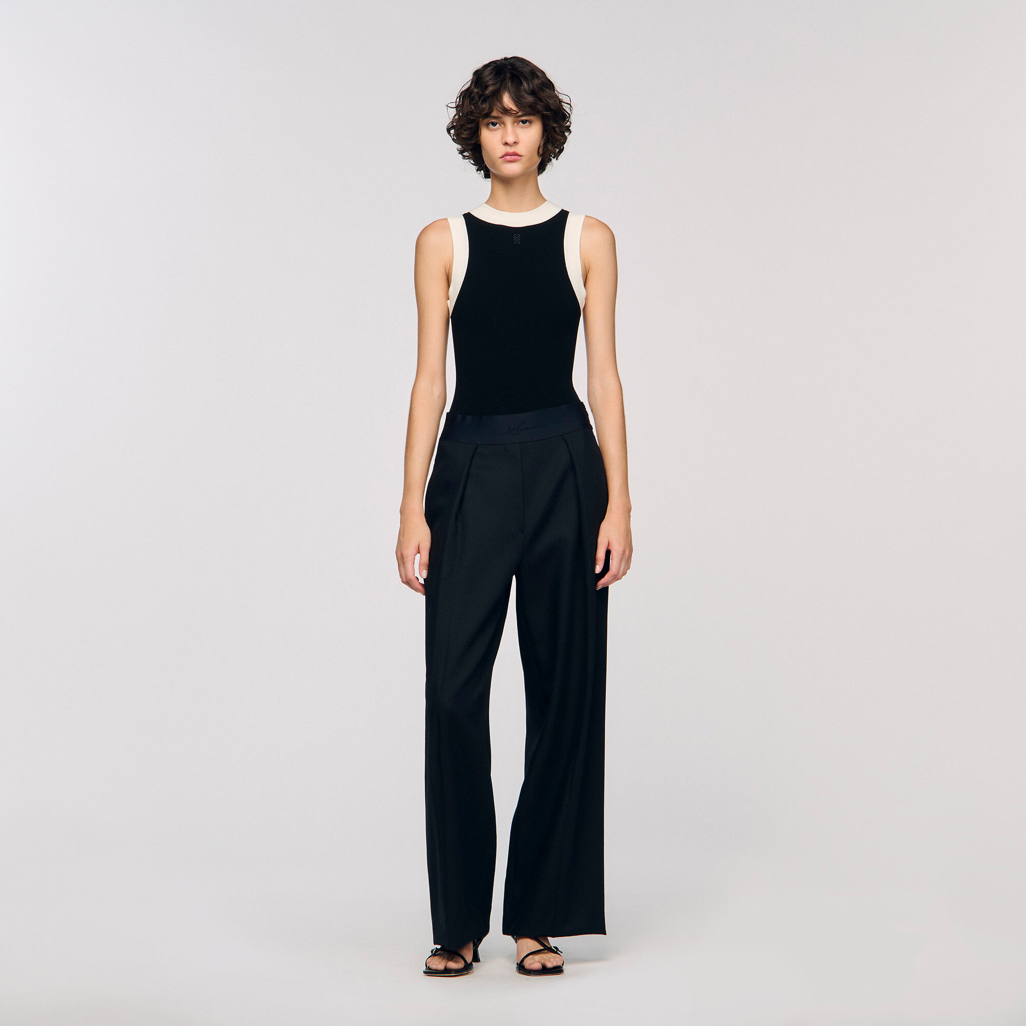 TWO-TONE KNIT BODYSUIT - 6
