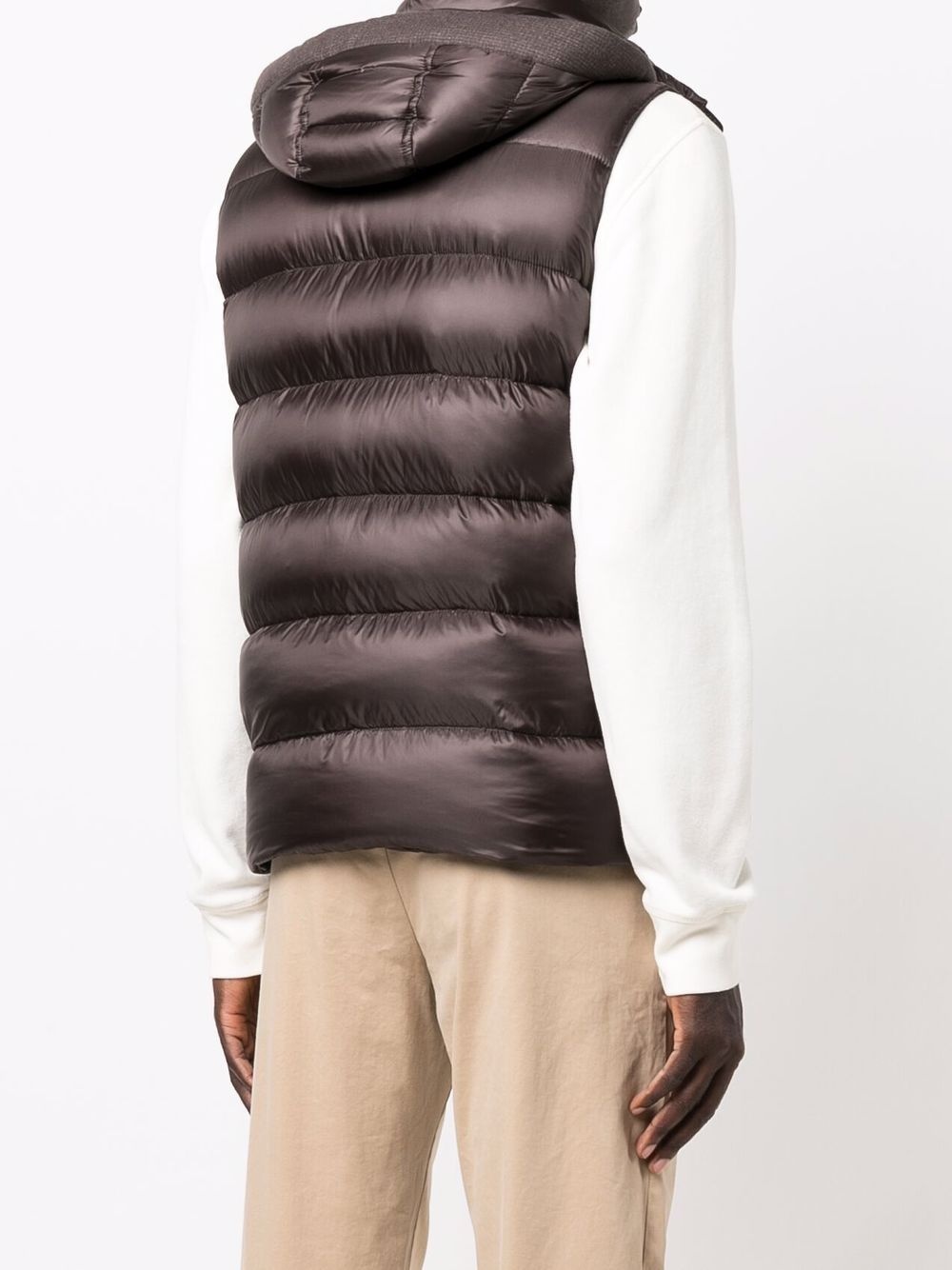 reversible quilted down gilet - 4