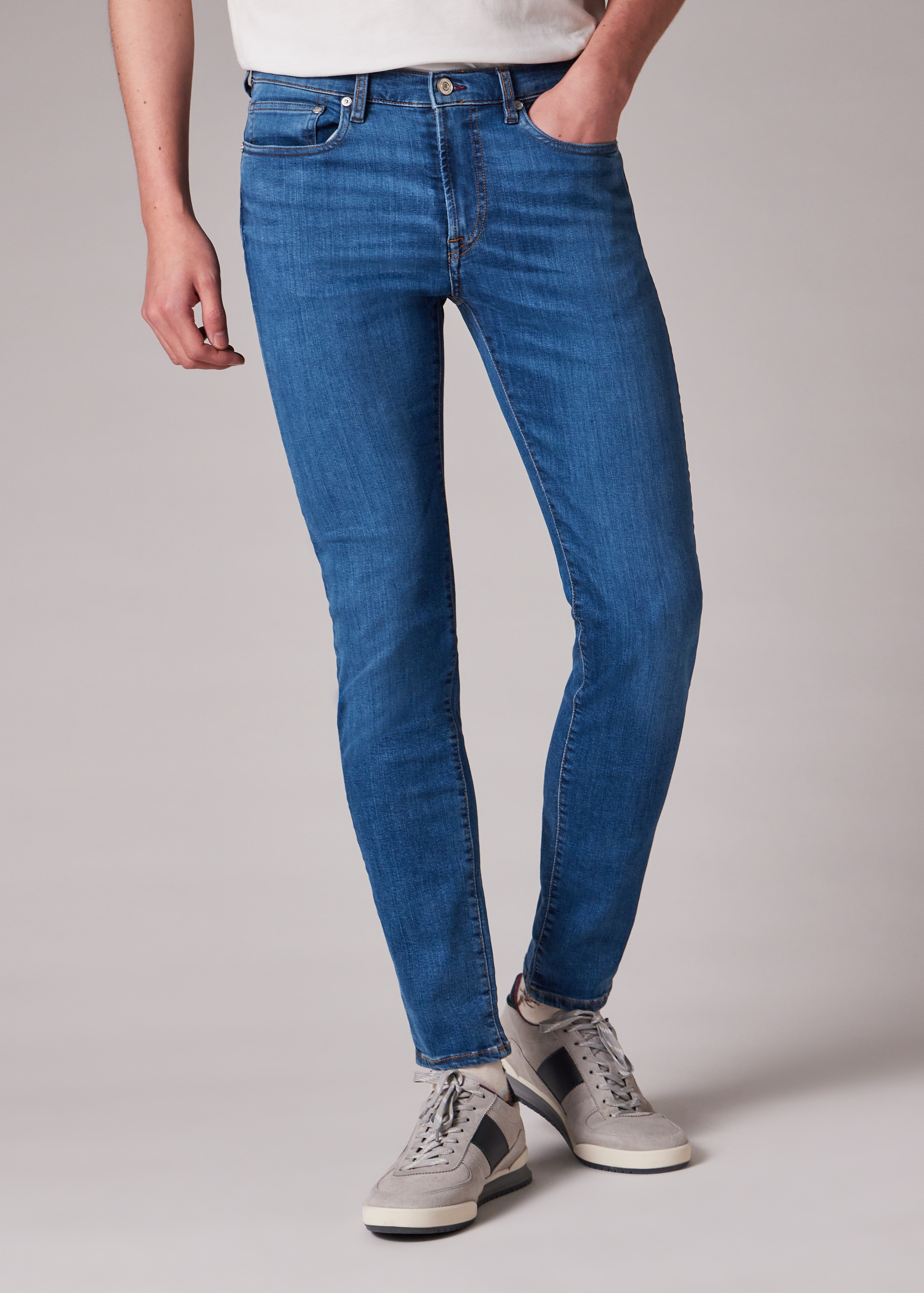 Slim-Fit Blue Wash 'Organic Reflex Stretch' Jeans - 3