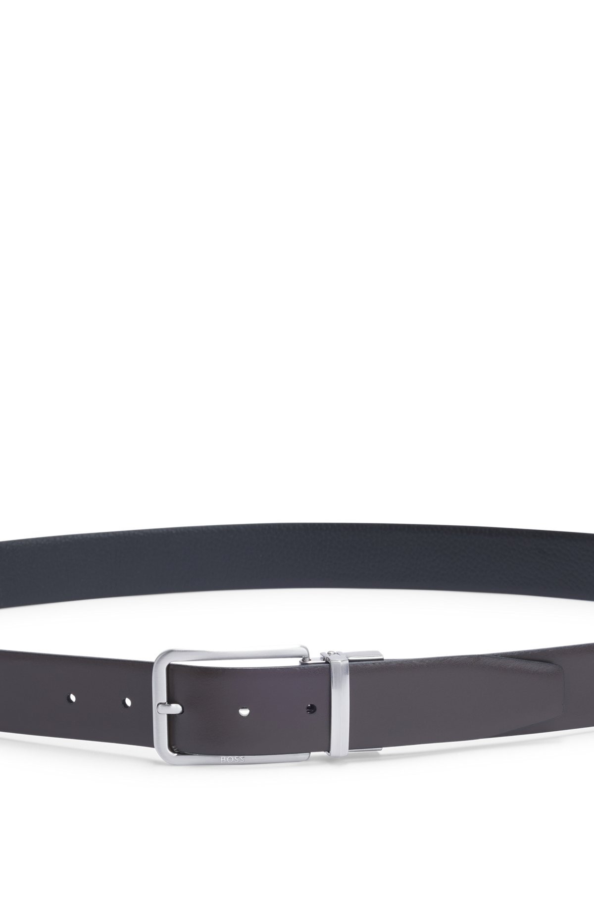 REVERSIBLE BELT IN GRAINED AND PLAIN LEATHER - 4