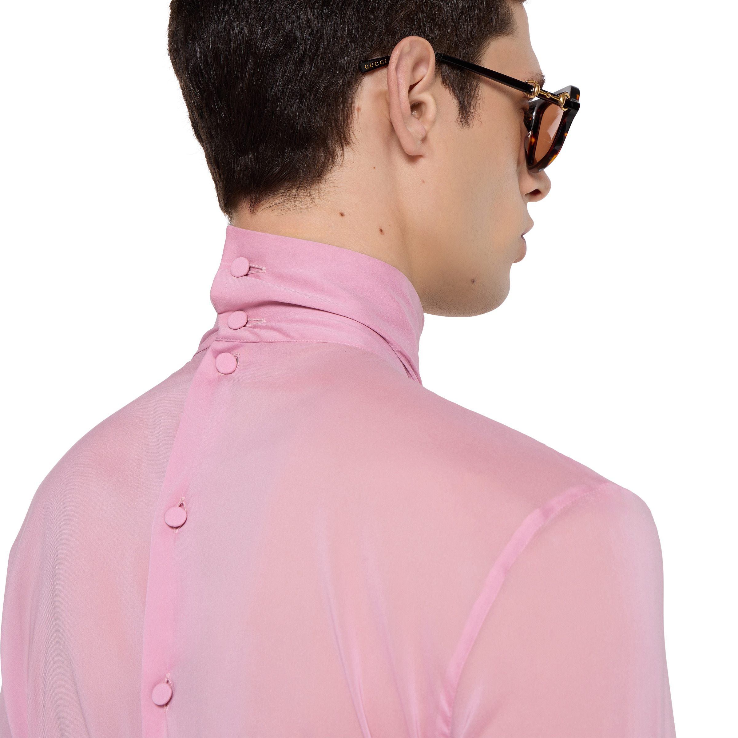 Silk stretch chiffon shirt - 5