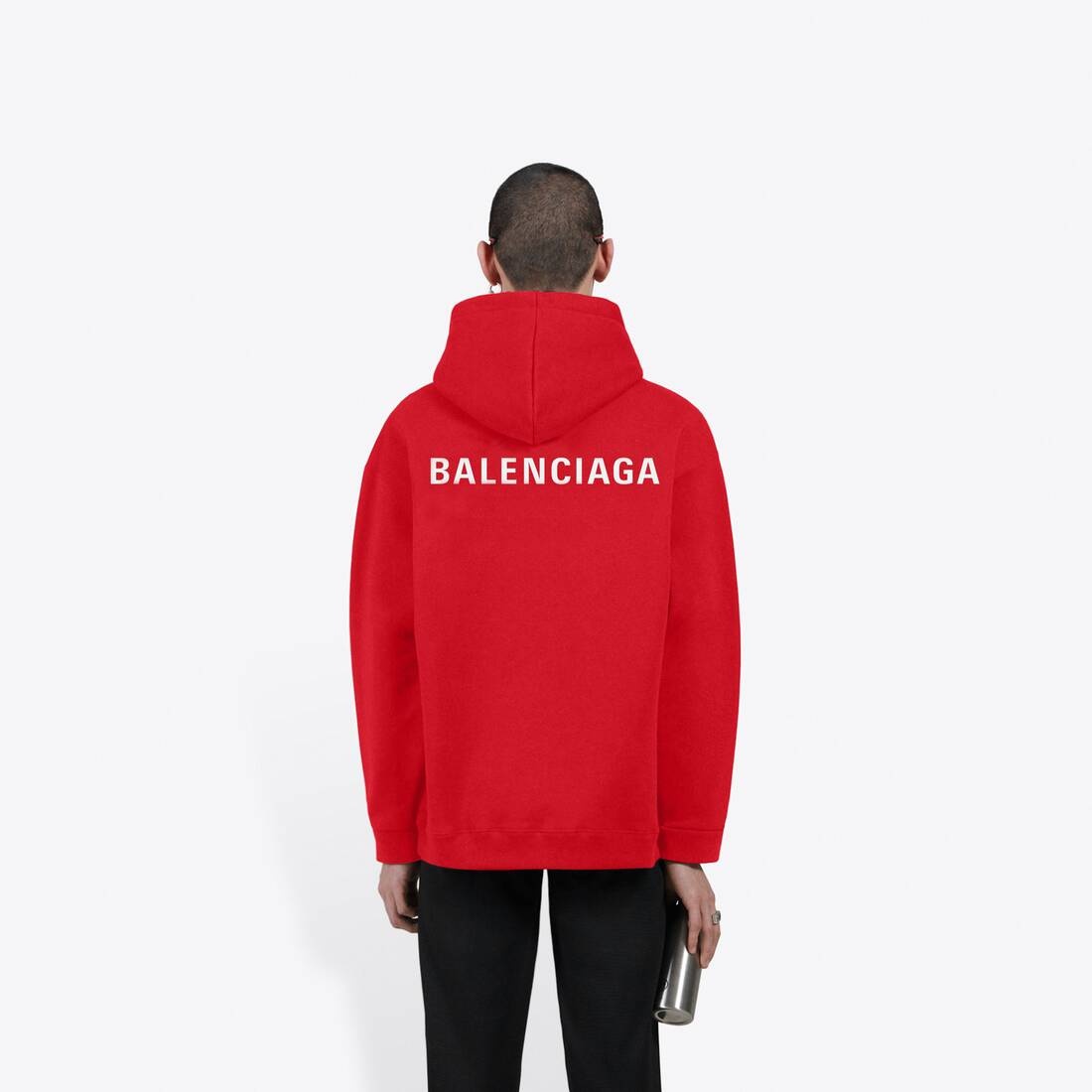 Men's Balenciaga Hoodie Medium Fit  in Red/white - 5