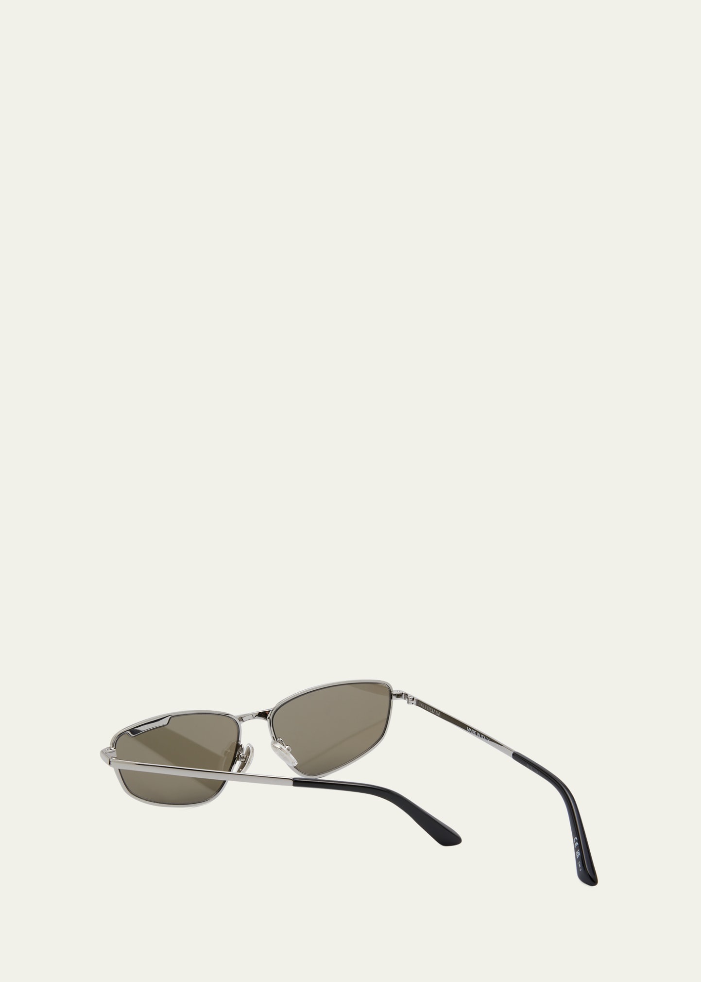 Men's Metal Cat-Eye Sunglasses with Logo - 3