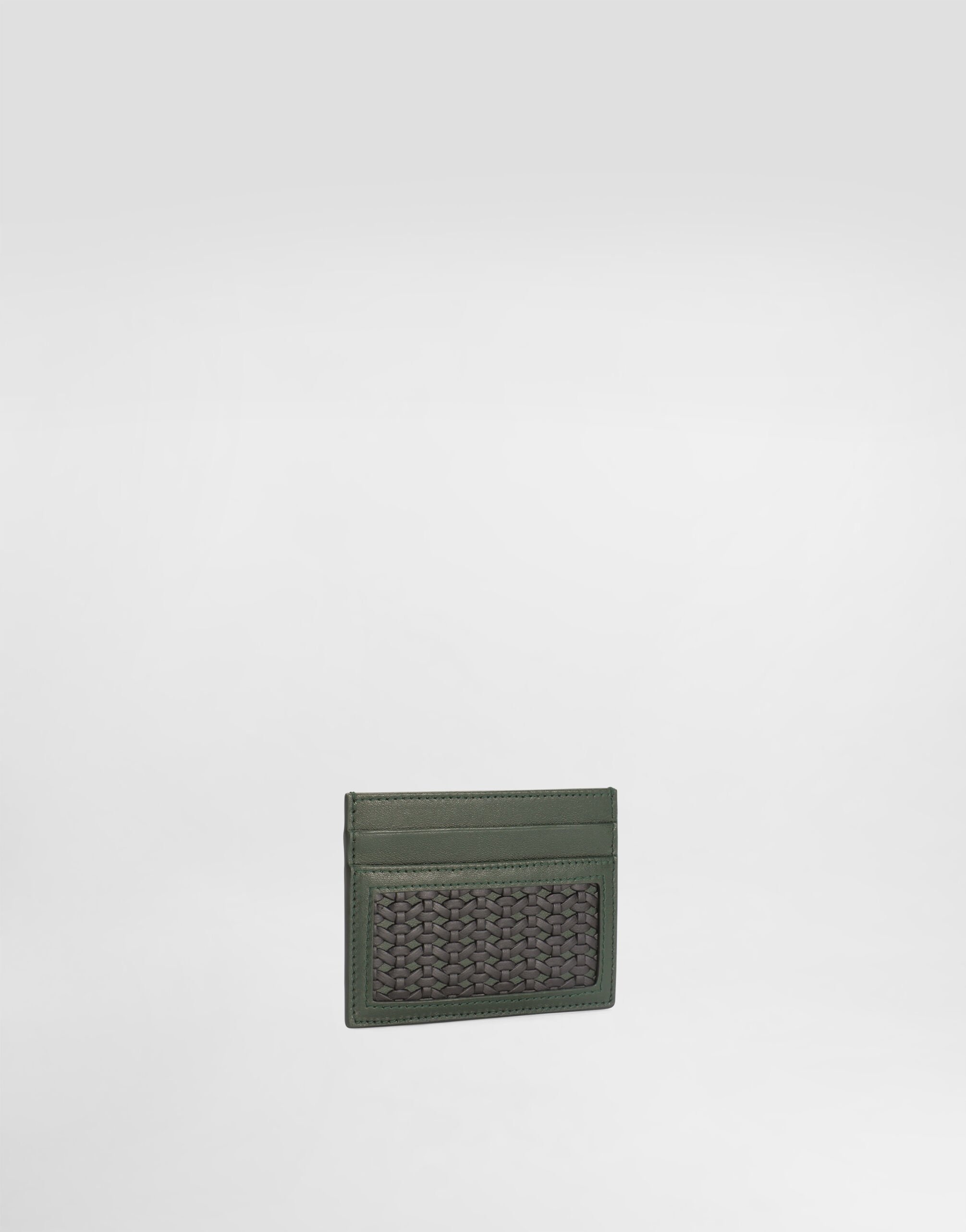 Plongé woven calfskin card holder - 2