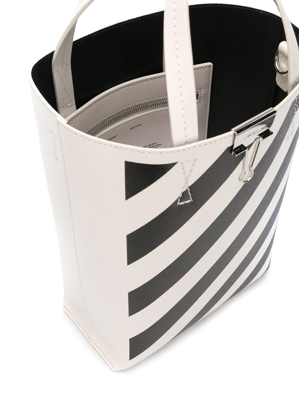 diagonal stripes tote - 5