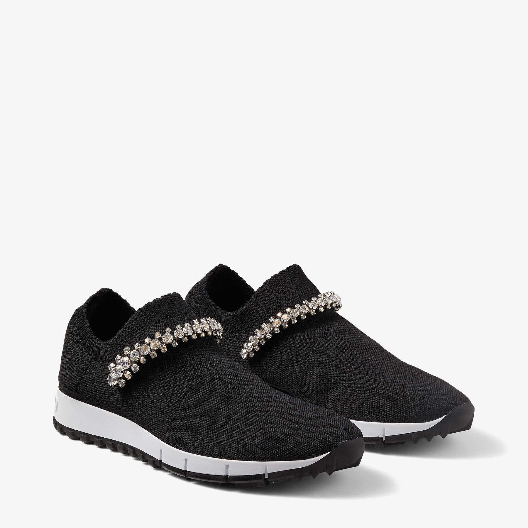 Verona
Black Knit Trainers with Crystal Embellishment - 2
