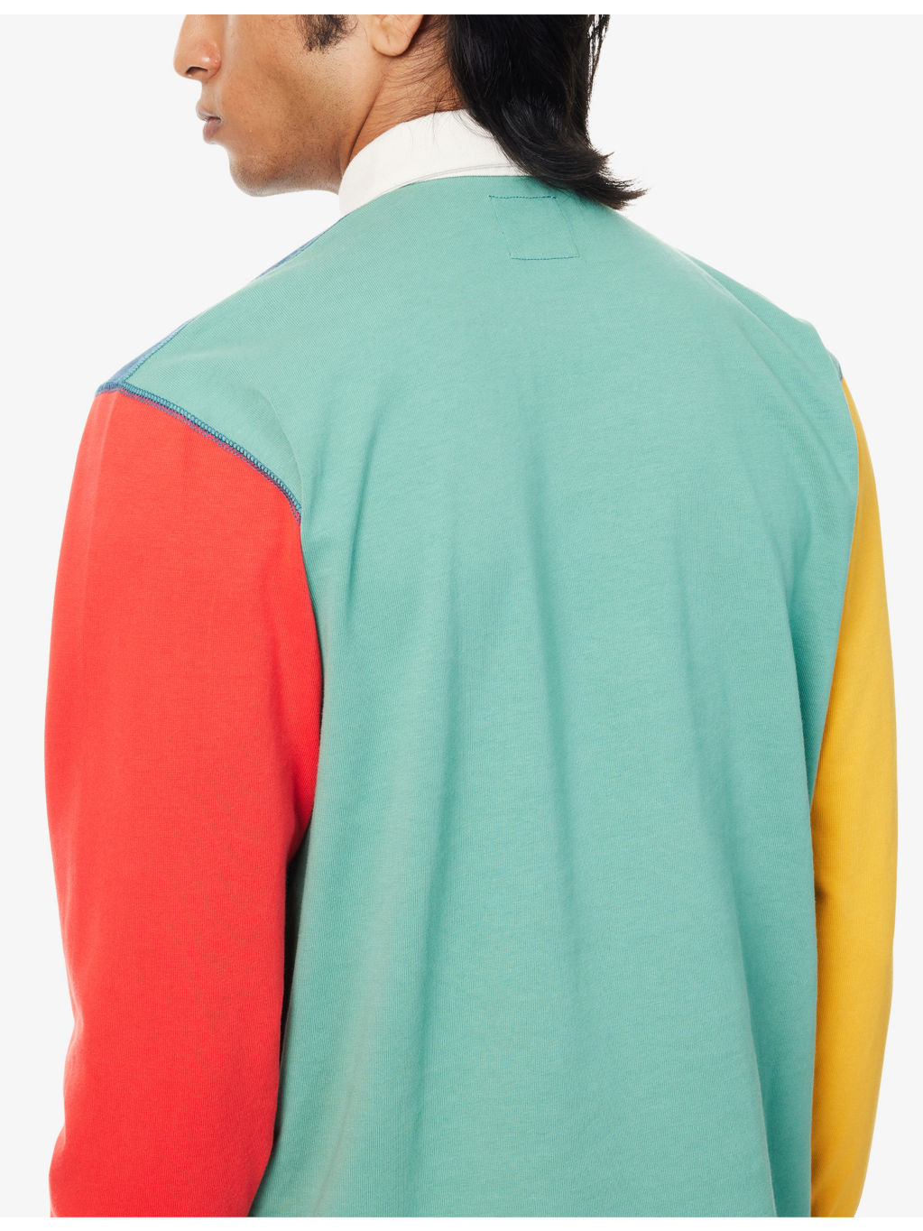 Colour-Block Classic-Collared Cotton Rugby Shirt - 5