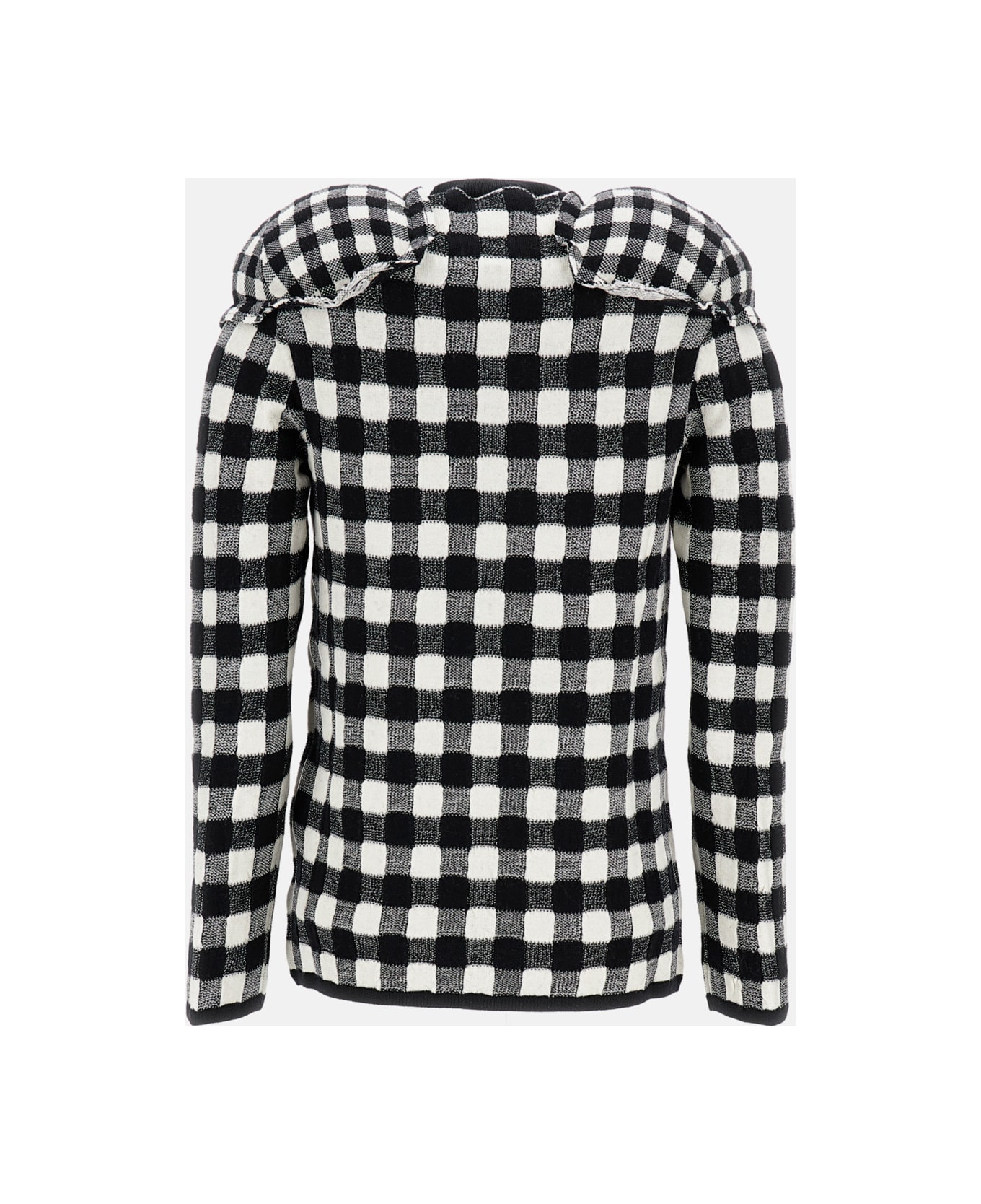 Wool Sweater With Padded Shoulders - 2