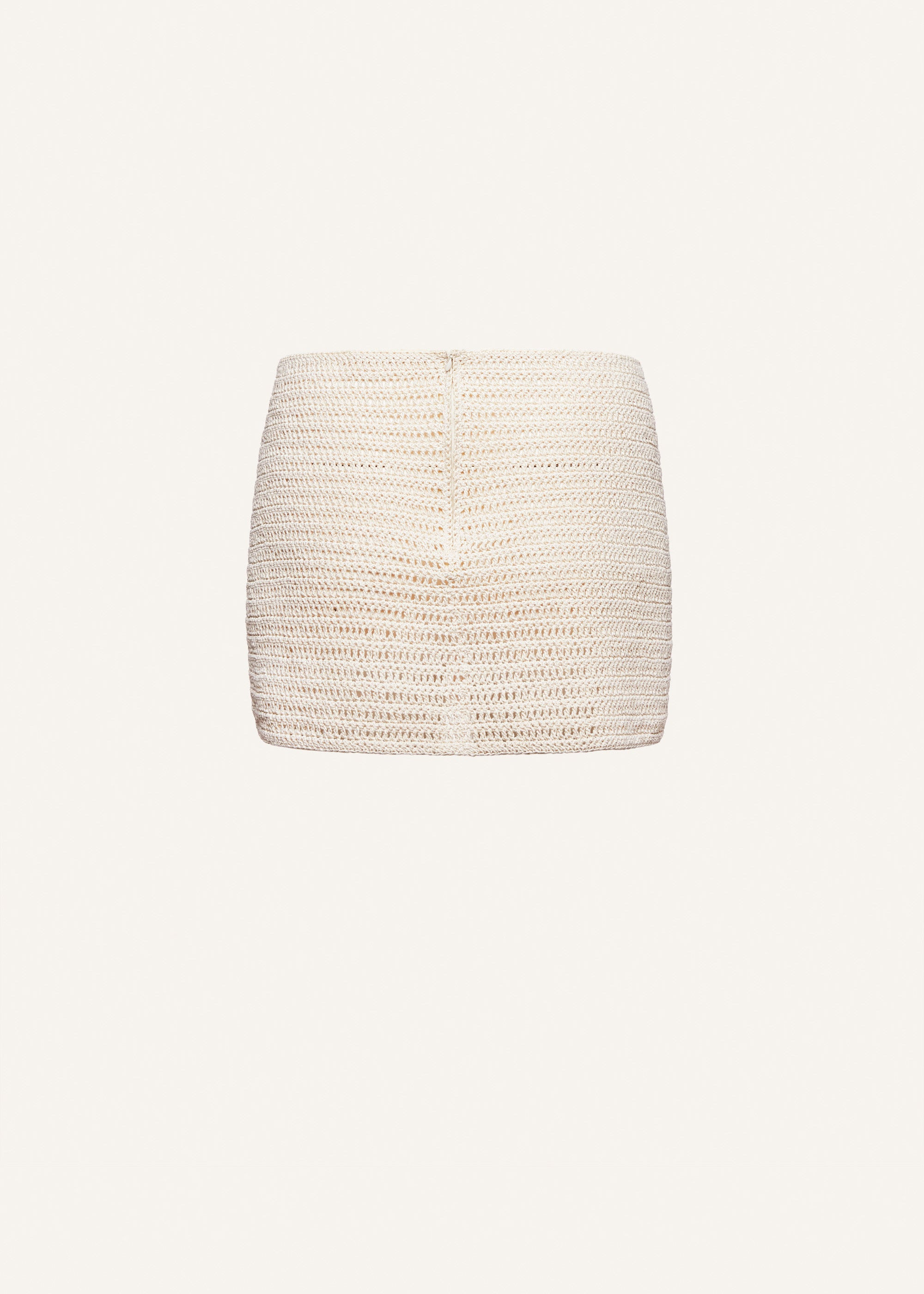 Crochet mini skirt in cream - 2