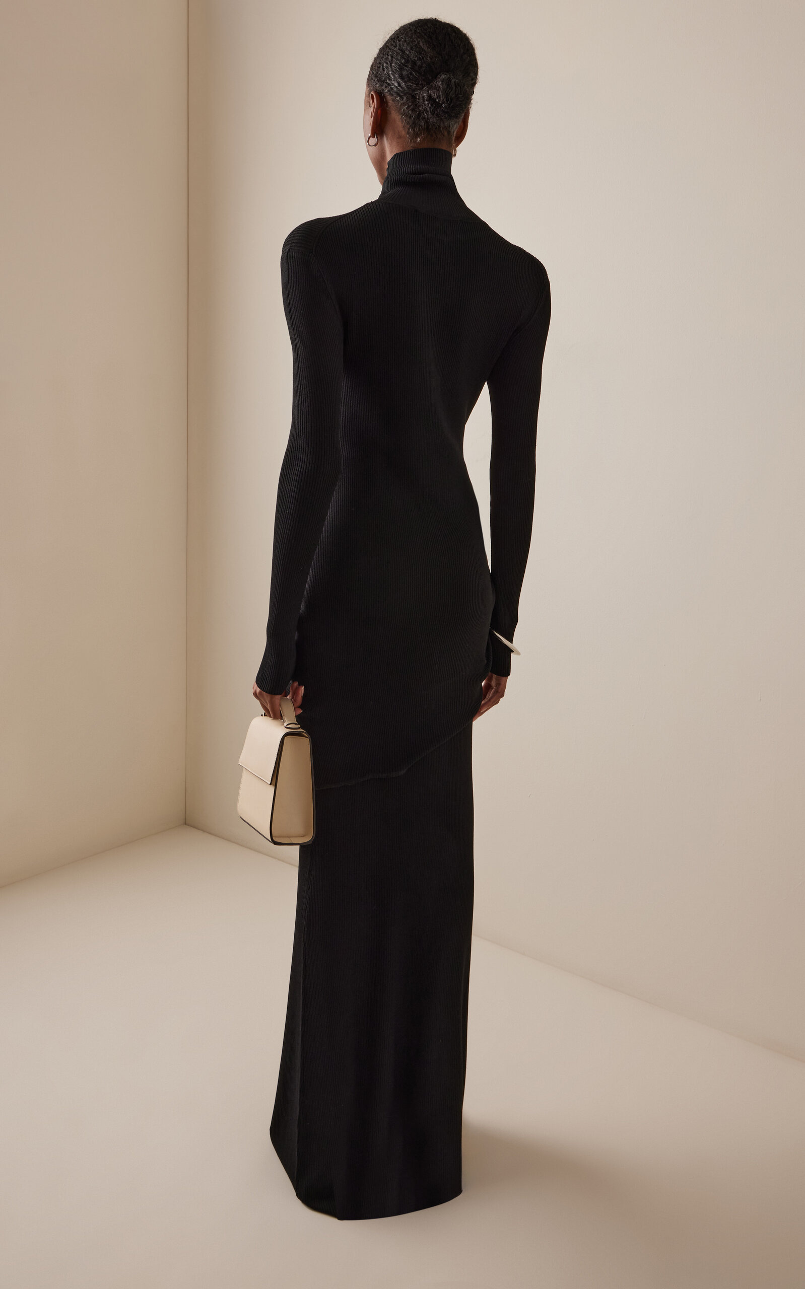The Lainey Draped Knit Gown black - 4