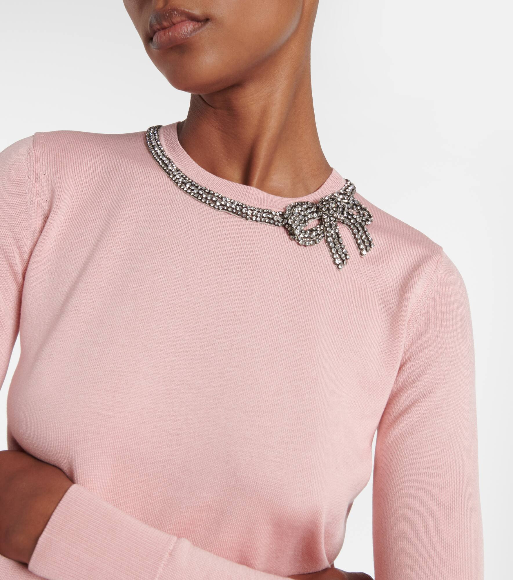 Embellished silk and cotton sweater - 4