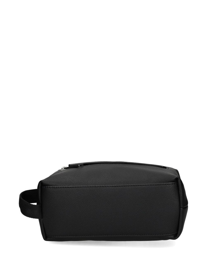 debossed-logo faux-leather washbag 4