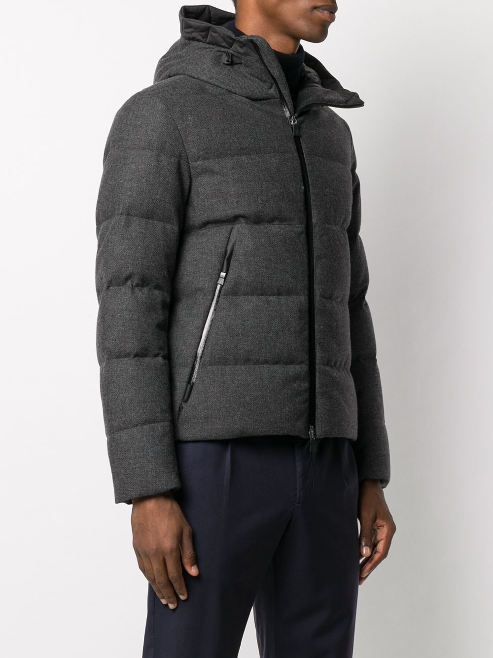 hooded down jacket - 3