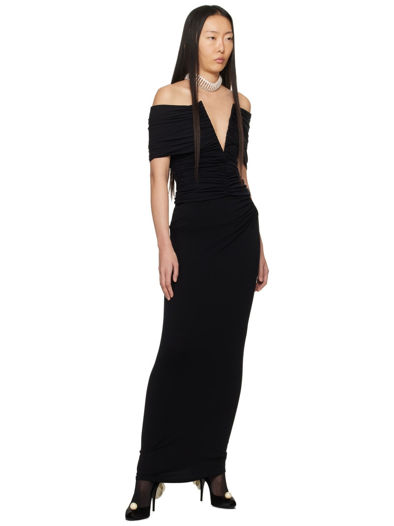 MAGDA BUTRYM Black Hip Plunge Maxi Skirt outlook
