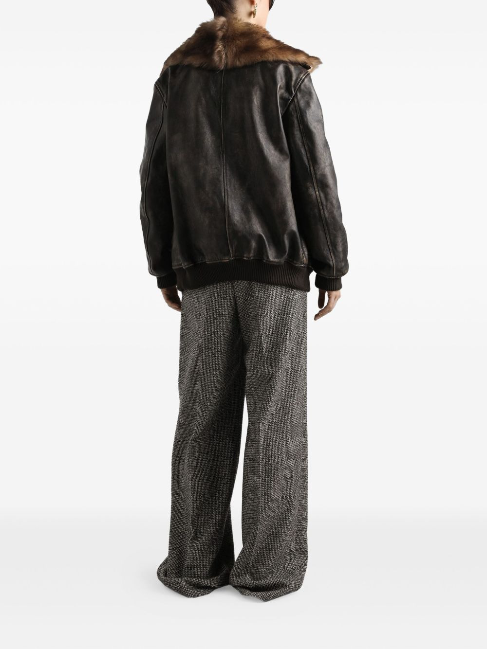 leather bomber jacket - 3