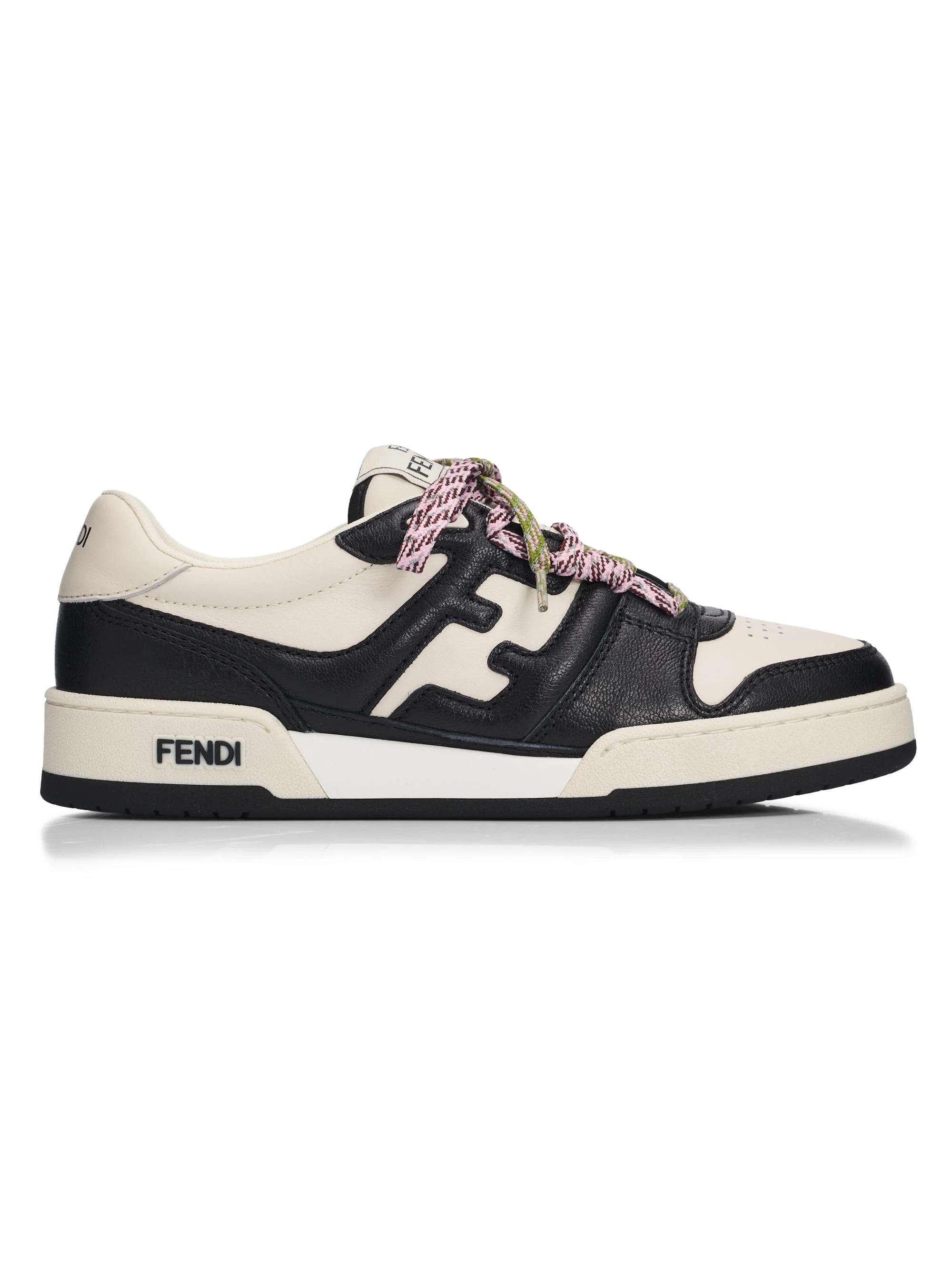 Women's Match Leather Low-Top Sneakers - Nero Bianco Ice Man - 1