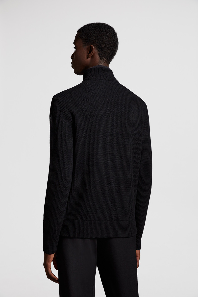 Padded Wool & Velvet Cardigan 5