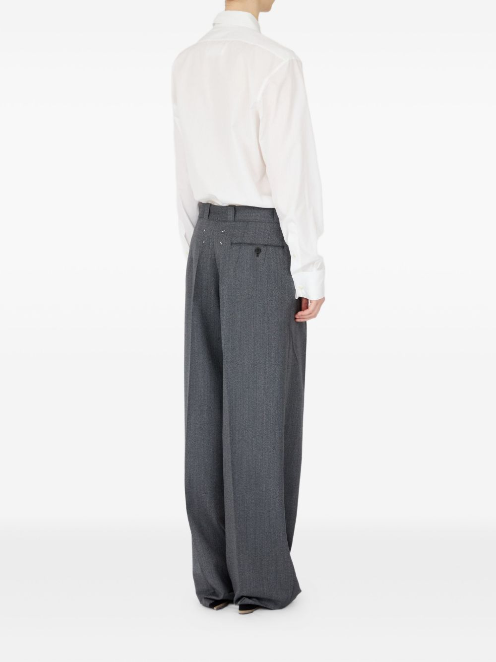 wide-leg tailored trousers - 4