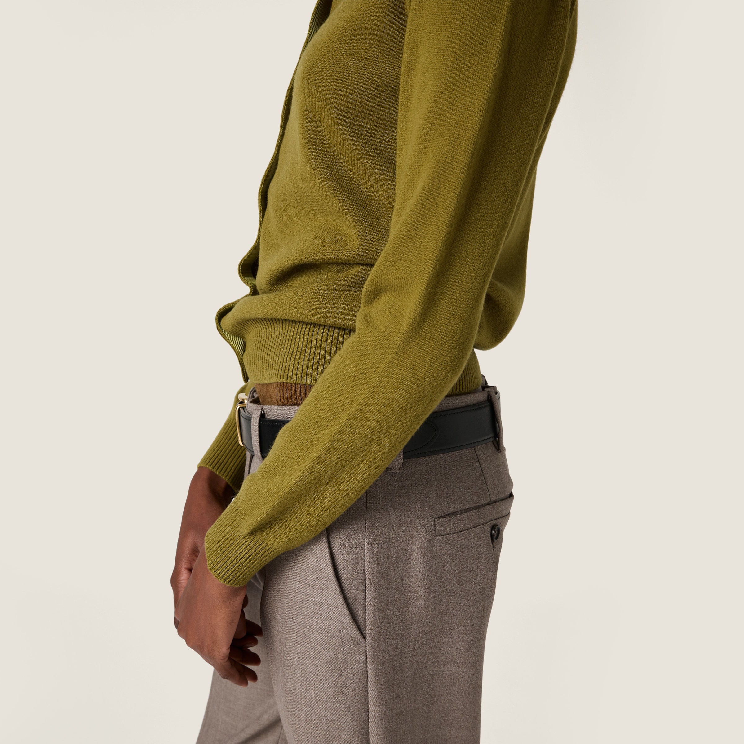 Cashmere cardigan with collar - 6